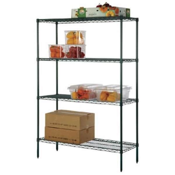 Focus Foodservice FocusFoodService FF1248GN 12 in. W x 48 in. L Epoxy Wire Shelf - Green FF1248GN - main